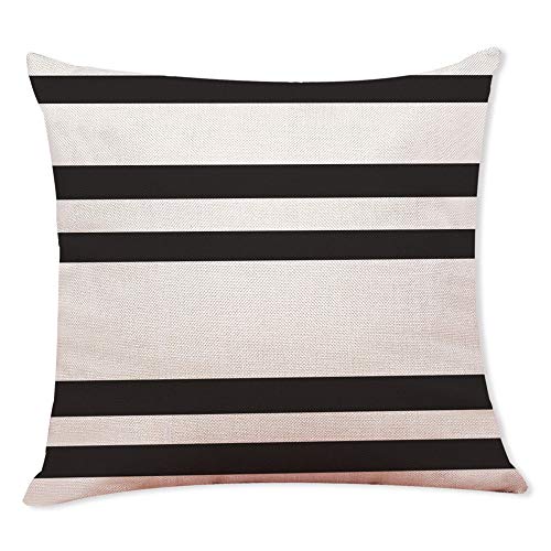 JiaMeng Funda de cojín de Almohada, Cojín de Almohada de geometría Blanco y Negro Funda de Almohada Decorativas para el hogar