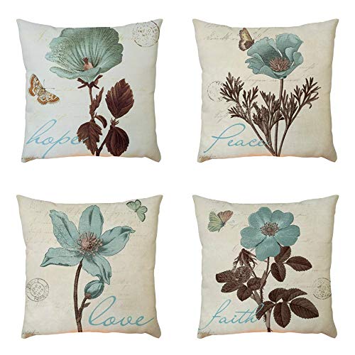 JiaMeng Funda de cojín de Almohada, Cojín de Almohada Funda de Almohada Patrón de Planta Decoración para Sofá Cama Coche 45x45 cm