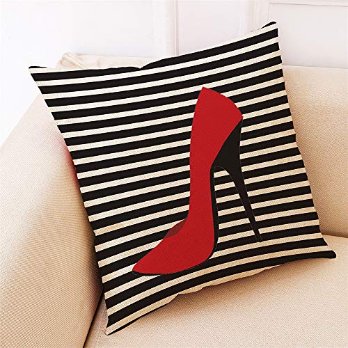 JiaMeng Fundas De Cojines, Funda de cojín para Mujer Estilo Moda Funda de Almohada Almohada Funda de Almohada geométrica Simple 45cm x 45cm
