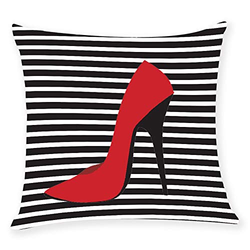 JiaMeng Fundas De Cojines, Funda de cojín para Mujer Estilo Moda Funda de Almohada Almohada Funda de Almohada geométrica Simple 45cm x 45cm