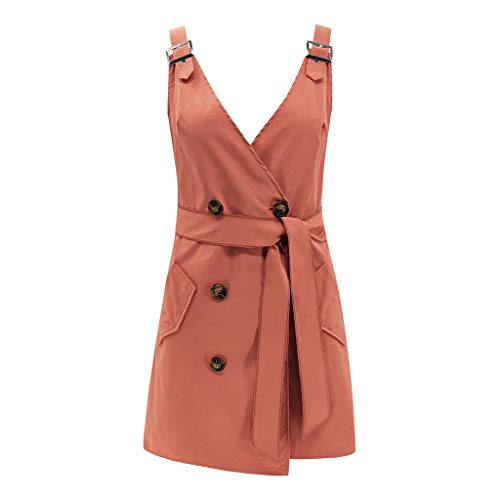 JiaMeng Mujer Verano Damas de Vestir Vestido de Talla Grande Camiseta de algodón y Vestido de Lino Casual Manga Corta Vestido Midi