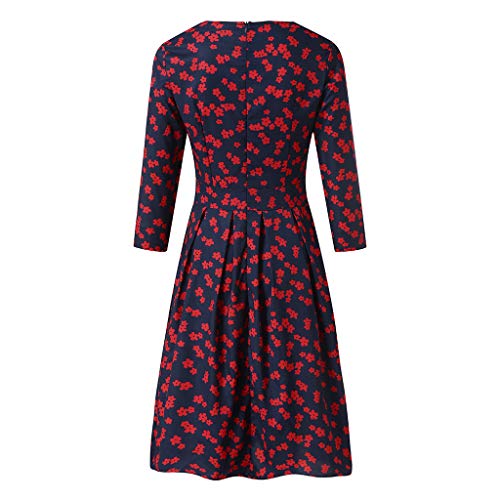 JiaMeng Vestidos de Verano Mujer 2019, Vestidos Noche Elegante Vestidos Mujer de Boda Vestido de Mujer de Estampado Vestido de Chaleco de impresión de la Honda de señoras