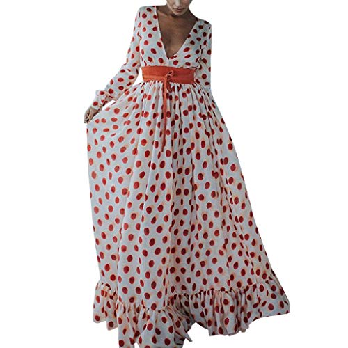 JiaMeng Vestidos Mujer Casual Playa Largos Verano Tie Dye Vestido Boho Hendidura Falda Larga Maxi Vestido Playeros