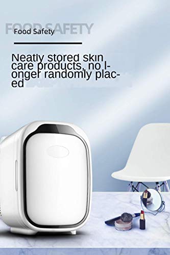 JINGJIU Professional Beauty Refrigerator, Small Cosmetic Refrigerator, Bedroom Mini Refrigerator (Fresh 10 ° C +), Intelligent Constant Temperature, Quiet, Easy To Store, 6L/12L