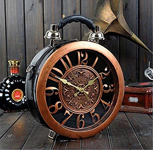 Jingya Bolso de Mujer Bolso de Reloj de Tendencia de Personalidad Paquete Diagonal de Trabajo Real con Correa de Hombro Desmontable, día de Navidad o cumpleaños,Negro