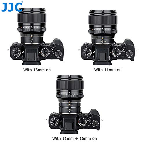 JJC 11mm/16mm Sets Metal Tubo de Extensión TTL Enfoque Automático AF para Lentes Fujifilm XF y Cámaras de la Serie X