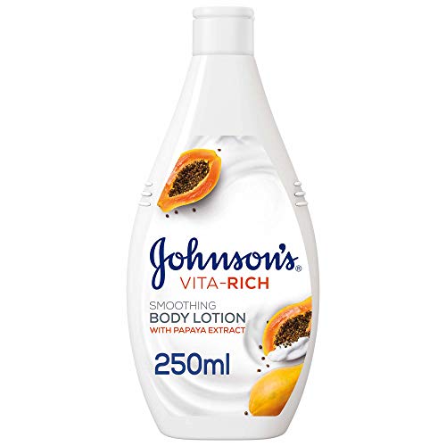 Johnson's Cuidado del cuerpo Vita Rich Loción corporal suavizante, con extracto de papaya (Johnson's Body Care Vita Rich Smoothing Moisturising Body Lotion, w/Papaya Extract)