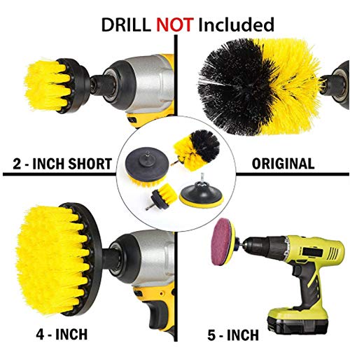 JOQINEER Accesorios de Limpieza de 6 Piezas - Cepillo Industrial - Eliminador de Alimentos horneados - Fumador eléctrico - Ahumadores y Parrillas - Cepillo de Taladro - Kit de Limpieza para Barbacoa