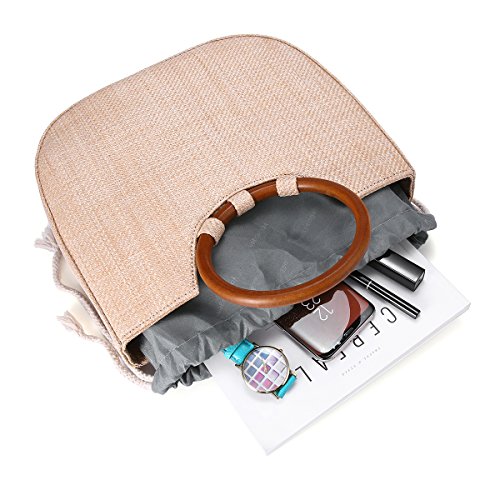 JOSEKO, Bolsa de verano de playa, viajar y uso diario, beige y marrón