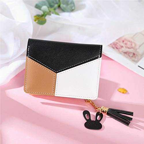 JOSEKO Cartera pequeña de Las señoras, Cartera de Cuero de la PU, Cartera Colgante del Conejo Lindo, Cartera de la Multi-Ranura, Cartera del Enrejado