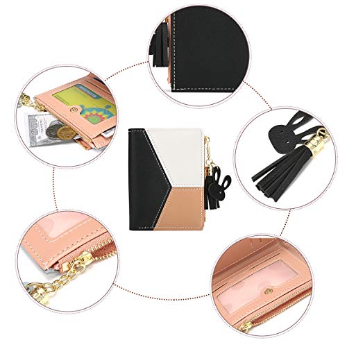 JOSEKO Cartera pequeña de Las señoras, Cartera de Cuero de la PU, Cartera Colgante del Conejo Lindo, Cartera de la Multi-Ranura, Cartera del Enrejado