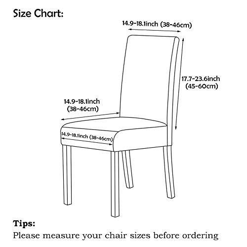 JOTOM - Fundas para sillas, universales, elásticas, modernas, para decoración navideña, para comedor, fiesta, hotel, restaurante, decoración (flores azules, juego de 4)