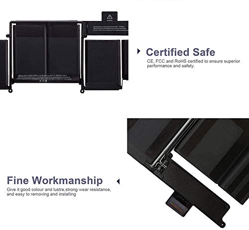 JQSPOWER Baterías A1493 A1582 para MacBook Pro 13" Retina A1502 (Finales 2013, Mediados 2014, Principios 2015), Compatible MGX72LL/A ME864LL/A ME865LL/A MGX82LL/A MF839 [71.8Wh 11.34V]
