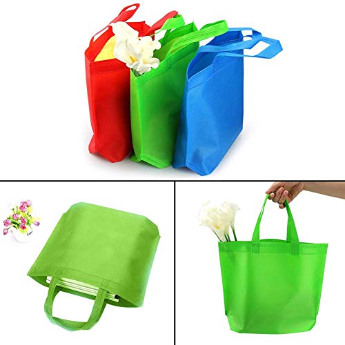 Jrancc Bolsas no Tejidas Bolsa de Regalo de Fiesta 30 Piezas 33 por 26 cm 5 Colores Bolsa de Compras no Tejida para Niños Niños Favores de Cumpleaños para Adultos