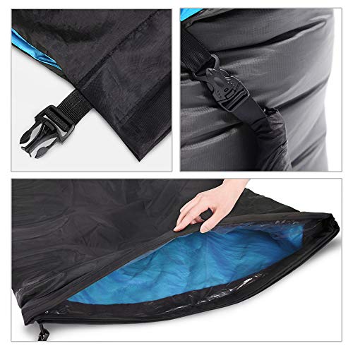 JSVER Sofá Inflable Aire del ocioso con el Paquete Portable para Viajar, Acampar, Senderismo, Piscina y Partidos de la Playa (Negro&Azul)