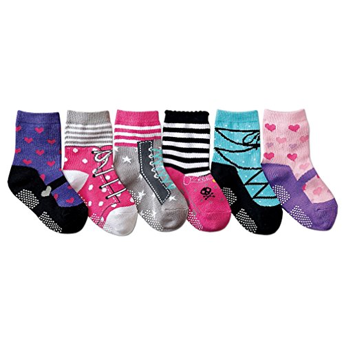 JT-Amigo Calcetines Antideslizantes para Bebés (Pack de 6 Pares)