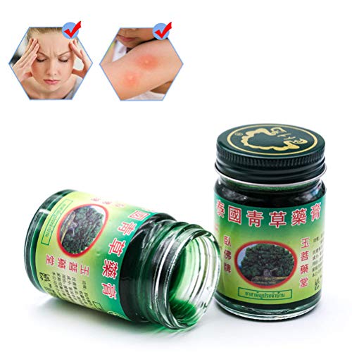 JTLB Crema contra la picazón, Crema para el prurito para la Piel con picazón 50g Bálsamo tailandés ungüento a Base de Hierbas Masaje articulaciones musculares Dolor de esguince