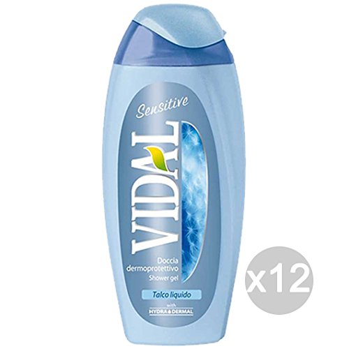 Juego 12 Vidal ducha 1222 Talco líquido Sensitive 250 Cuidado y limpieza del cuerpo