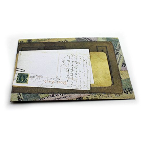 Juego de 12 Mini sobres Vintage estilo Kraft papel diseños distintos