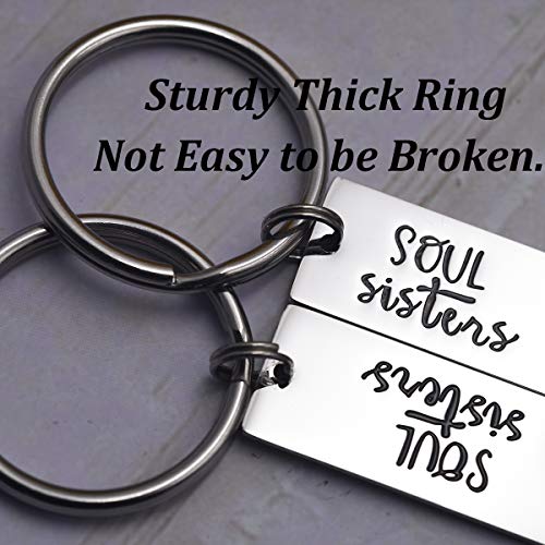 Juego de 2 llaveros de corazón de conexión para hermanas Always & Forever - Llavero para hermanas y hermanas