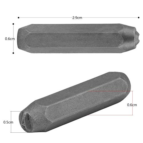 Juego de 36 sellos de metal y cuero, juego de sellos de letras del alfabeto de 3 mm y número, número y letra zhangxu (color: 38 piezas)