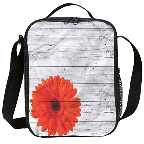 Juego de bolsas escolares para niños, de 15 pulgadas, diseño de caléndula floral para el trabajo, escuela, viajes, picnic