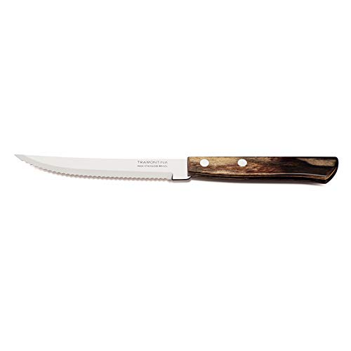 Juego de cuchillos Tramontina 6 unidades, color negro claro, acero inoxidable, marrón claro, 30 x 30 x 30 cm