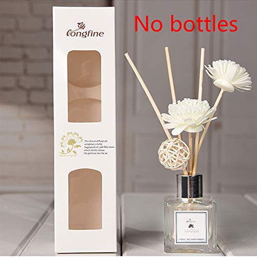 Juego de difusores de fragancia, no Fire Rattan Sticks difusor, aceites aromáticos Reed difusores DIY difusor de aroma Set para casa, baño, oficina ambientador eliminar el estrés