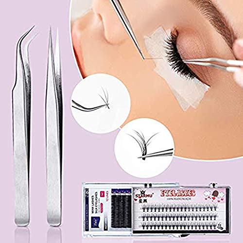 Juego De Pestañas De Injerto/Kit De Extensión De Pestañas Herramienta De Pestañas Falsas Juego Completo De Pestañas Personales, Juego De Práctica De Extensión De Pestañas (CK12)