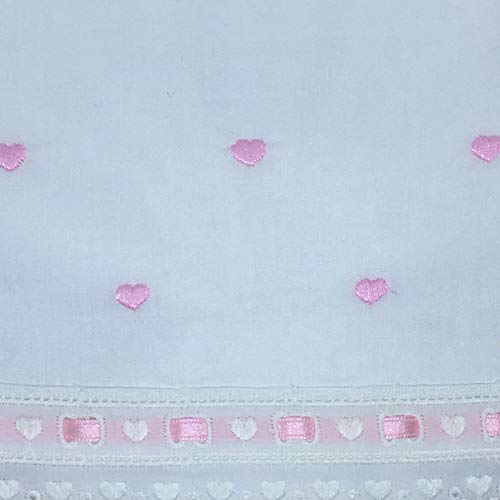 Juego de sábanas cuco/coche CORAZONES (Blanco)