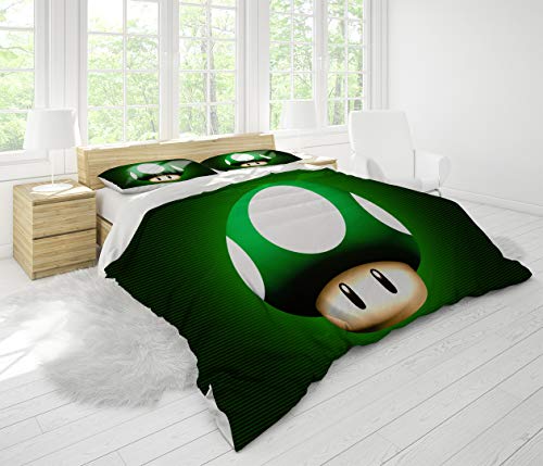 Juego de sábanas de Super Mario Bros, juego de 3 piezas, juego de edredón tamaño king para hombres, mujeres, niños y niñas
