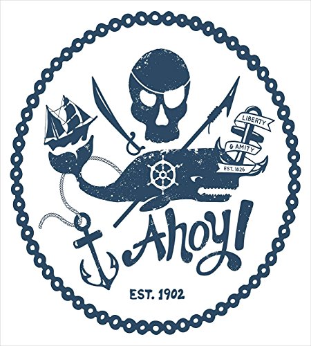 Juego de sábanas tipo ancla de 3 piezas Juego de funda nórdica, calavera pirata náutica de estilo vintage y diseño de ballena con imagen de ancla de barco, juego de funda de 2 piezas de consolador / Q