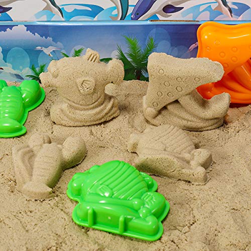 Jugar Arena Arena Mágica 3D Play Sand 500g Juego Súper Sand Magic Super Playset Natural de Arena con 10 Moldes Regalo No Tóxicos Juguetes de Arena para Niños