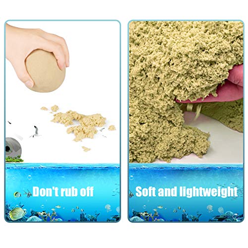 Jugar Arena Arena Mágica 3D Play Sand 500g Juego Súper Sand Magic Super Playset Natural de Arena con 10 Moldes Regalo No Tóxicos Juguetes de Arena para Niños