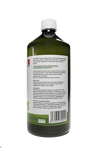 Jugo y pulpa de Aloe Vera para beber, sin pasteurizar y sin filtrar - Hecho en Italia a partir de nuestros cultivos - 3 x 1 Lt