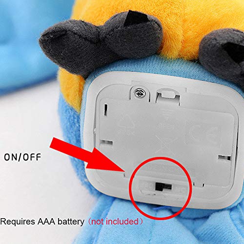 Juguete de peluche con forma de loro parlante más lindo que habla mascota juguete de peluche que repite lo que dices ondeando las alas, disco electrónico, juguete de peluche, animal, interactivo
