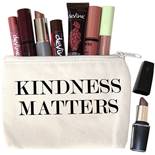 Jules - Bolsa pequeña de Lona Natural con Cremallera, diseño de amabilidad