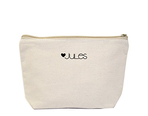 Jules - Bolsa pequeña de Lona Natural con Cremallera, diseño de amabilidad