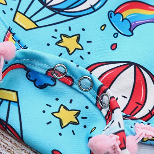 Julhold - Mono de verano para bebé, diseño de dibujos animados de arco iris y diademas para el pelo, 3 a 24 meses