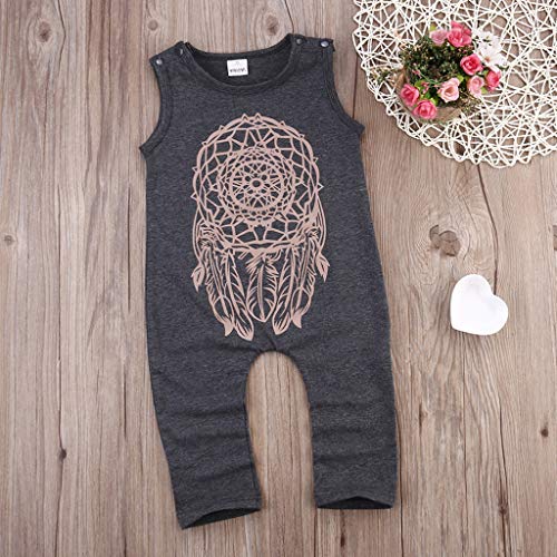 Julhold Verano Niño Niño Niños Niñas Lindo Impresión Suelto Mono Mono Mono Pijama Ropa 0-3 Años