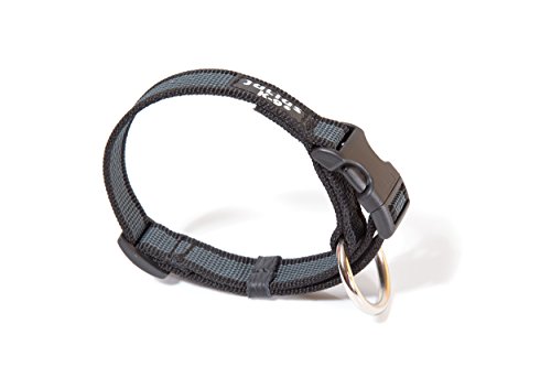 Julius-K9 Collar Color & Gray, 25 mm (39-65 cm), Negro-Gris