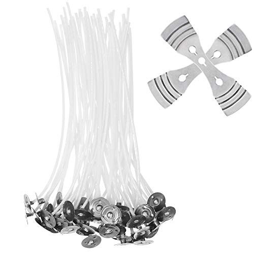 JUN-H Mechas Para Velas,Naturales Mechas Vela,Para Hacer Velas DIY,Haciendo Bricolaje Cera de Soja,Cera de Abejas y Otras Velas Especiales. (15cm Largo,100 Raíz)