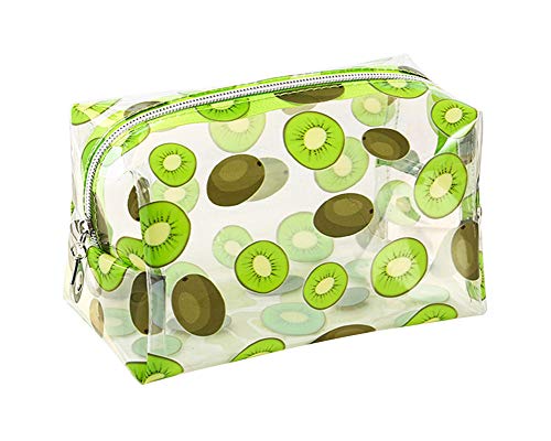 JunNeng - Neceser para cosméticos de frutas, bolsa transparente para maquillaje para mujeres y niñas, organizador de artículos de aseo, bolsa de almacenamiento transparente, bolsa de viaje