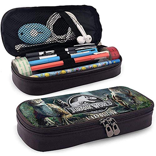 Jurassic Cool-World Unisex Niños Estuche de lápices Estuche para bolígrafos Cremallera Papelería Bolsa Portátil Buggy Bolsas para niñas Niños