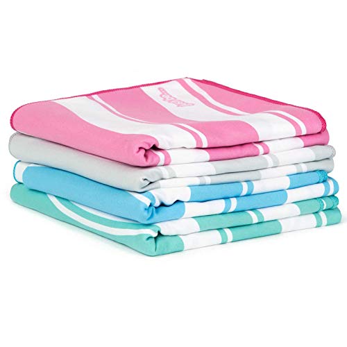 just be... Toalla De Microfibra para Playa Diseño Ondas - Verde XXL 200 x 90cm