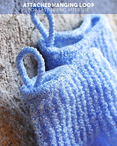 Juvale 4 Pares Exfoliante Guantes – Ducha y baño Exfoliante SPA Cuerpo Scrubber rascador de Espalda Guantes en 4 Hombres y Mujeres