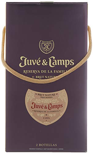 Juvé & Camps | Cava Reserva Familia | Gran Reserva Brut Nature | Estuche regalo 2 botellas de 75 cl | Macabeu, Xarel·lo, Parellada