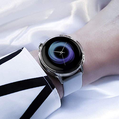 Jvchengxi Funda Protectora para Galaxy Watch Active, Cubierta Protectora de Marco a los rasguños TPU Protector de Pantalla de Cobertura Total para Galaxy Watch Active 40mm (Oro Rosa/Transparente)