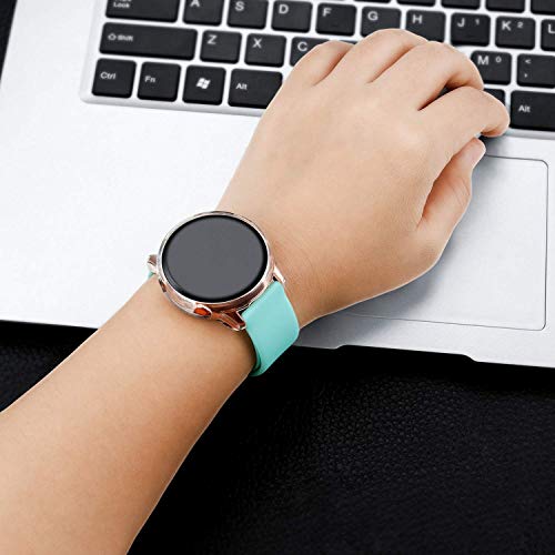 Jvchengxi Funda Protectora para Galaxy Watch Active, Cubierta Protectora de Marco a los rasguños TPU Protector de Pantalla de Cobertura Total para Galaxy Watch Active 40mm (Oro Rosa/Transparente)