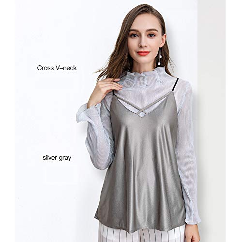 JXJ Traje De Radiación para Mujeres Embarazadas, Ropa Protectora De Camisola De Fibra De Plata con Protección De Radiación De 360 °, índice De Protección De 99.999%,L